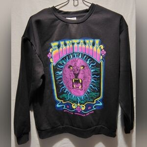 Santana Woodstock Black Sweatshirt Small August 13-18 1969 Woodstock, New York